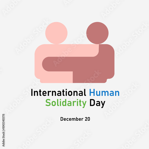 vector graphic of  International Human Solidarity Day good for national  International Human Solidarity Day celebration. flat design. flyer design.flat illustration.
