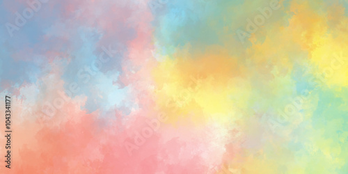 Abstract colorful watercolor background. Light watercolor paper textured illustration with splashes. Picture painting vector illustration. Hand painted texture. Brush stroked painting.