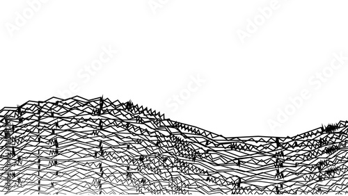Abstract Interwoven Line Pattern