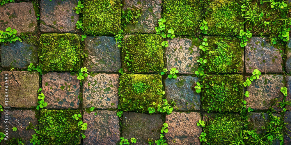 A wall covered in green moss and plants A wall covered in green moss and plants