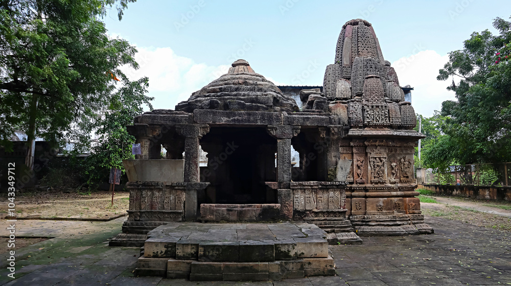 View of Khandosan Shiv Temple II, likely built in the 11th century, Khandosan, Mehsana, Gujarat, India. View of Khandosan Shiv Temple II, likely built in the 11th century, Khandosan, Mehsana, Gujarat, India.