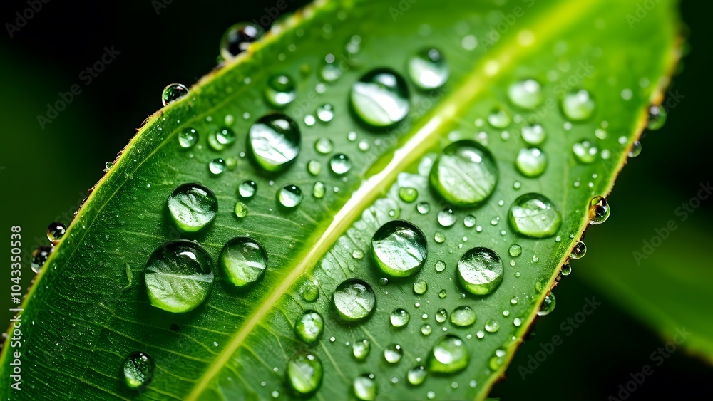 Crystal Clear Raindrops on a Lush Green Leaf Highlighting the Delicate Balance and Harmony of Nature (42) Crystal Clear Raindrops on a Lush Green Leaf Highlighting the Delicate Balance and Harmony of Nature (42)