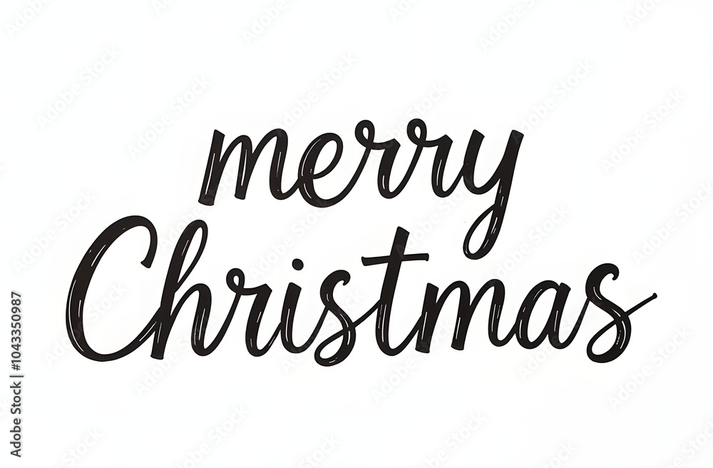 Christmas greetings written in a fancy font. The letters are black, the background is white. Christmas greetings written in a fancy font. The letters are black, the background is white.