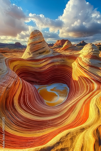 The landscape of the Wave Coyote Butts. photo