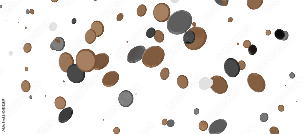Obraz premium gold Delight: Captivating 3D Illustration of Joyful gold Confetti
