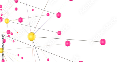 Abstract 3d render, network...