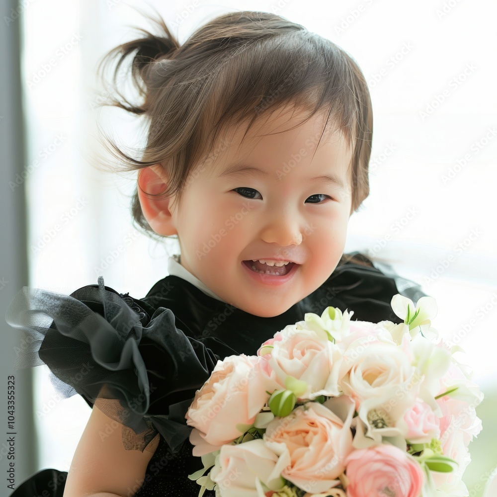 little girl with flower little girl with flower