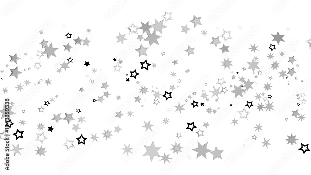Fototapeta premium Silver Stars on Black