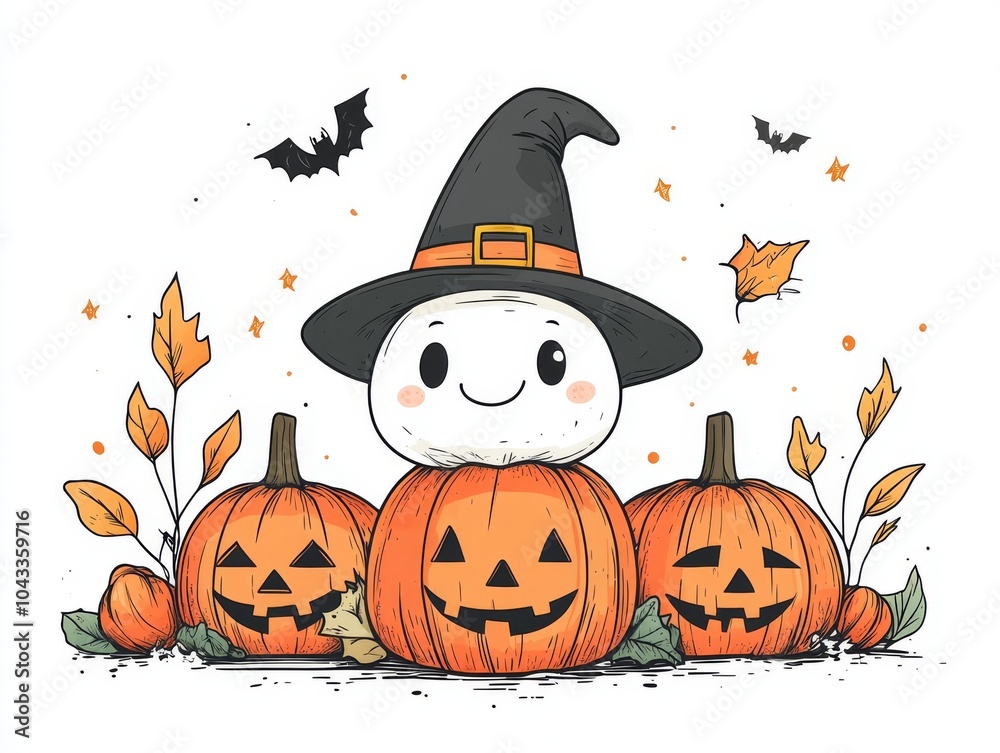 Cute Cartoon Character for Halloween Festival Cute Cartoon Character for Halloween Festival