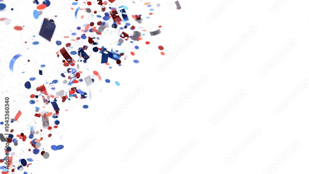 confetti - ndependence day USA banner mockup with confetti confetti in American national colors. confetti - ndependence day USA banner mockup with confetti confetti in American national colors.