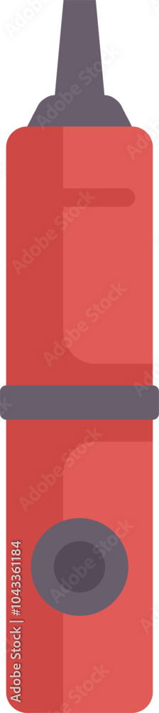 Obraz premium Red electronic cigarette presenting modern alternative smoking experience isolated on white background