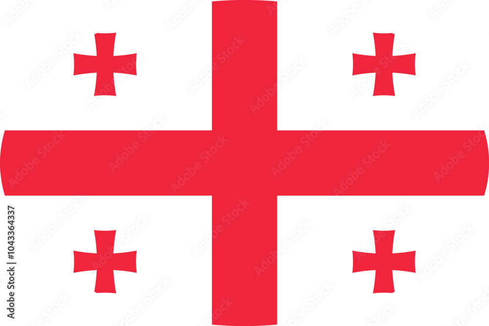 Oval shaped national flag of the European country of GEORGIA Oval shaped national flag of the European country of GEORGIA