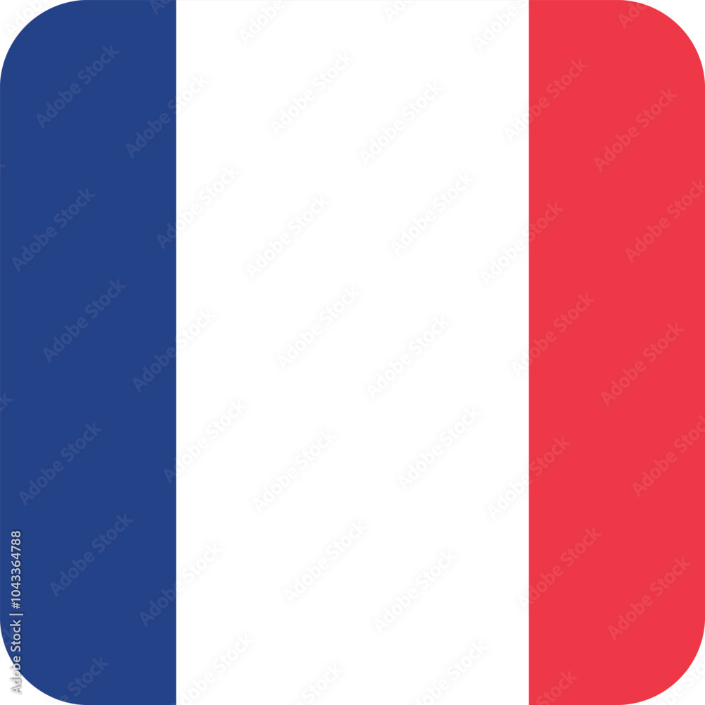 Button shaped national flag of the European country of FRANCE Button shaped national flag of the European country of FRANCE