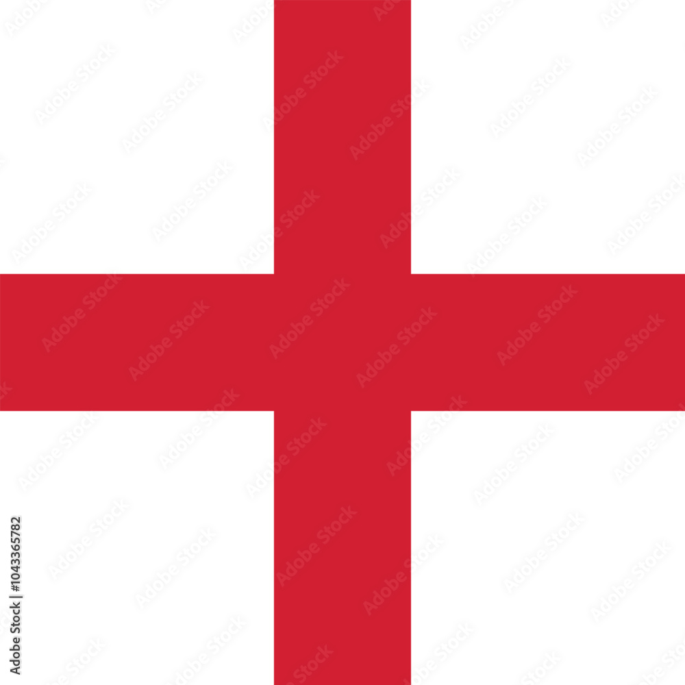 Square shaped national flag of the European country of ENGLAND Square shaped national flag of the European country of ENGLAND