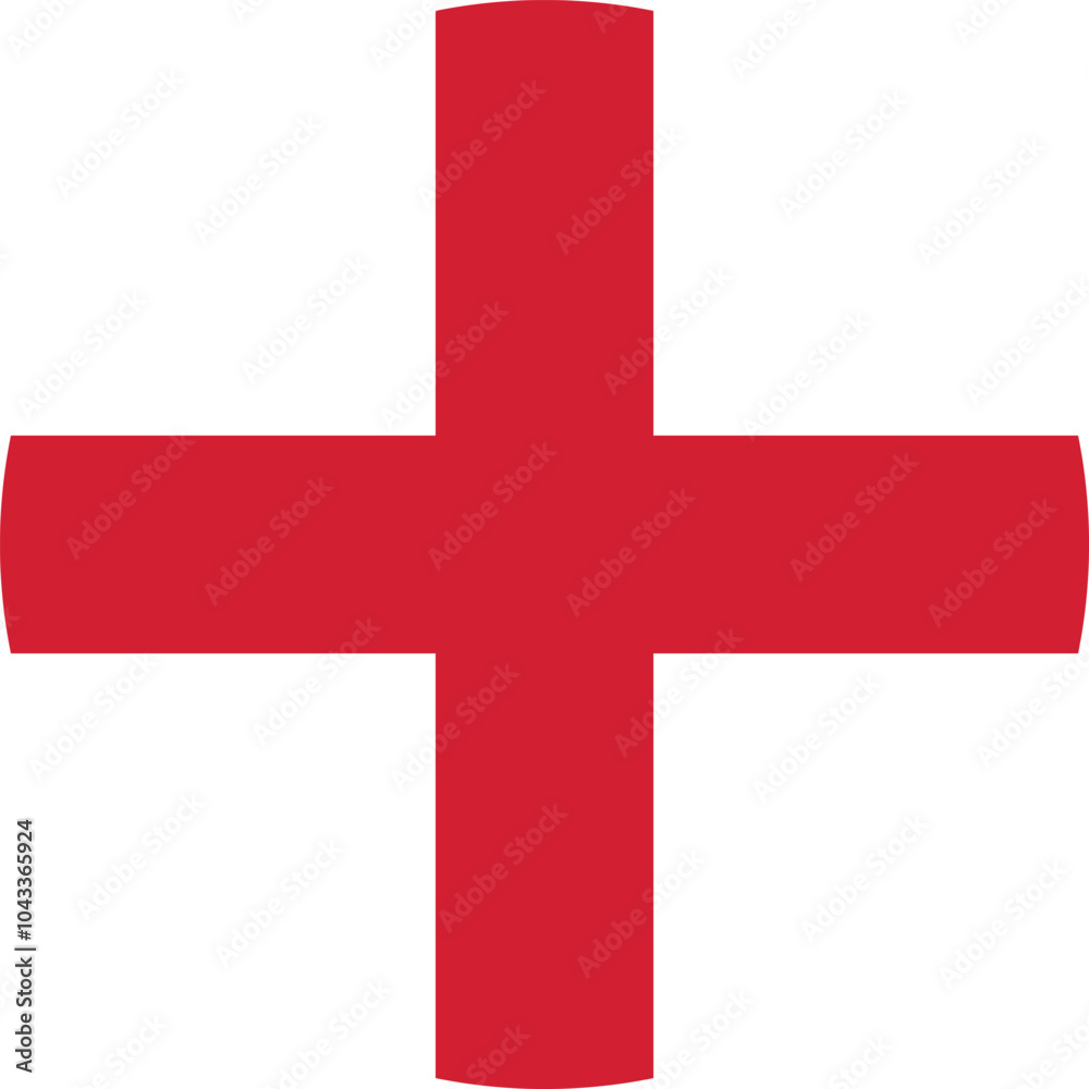 Circle shaped national flag of the European country of ENGLAND Circle shaped national flag of the European country of ENGLAND