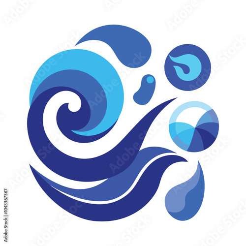 Blue Monday Wave Abstract Swirl