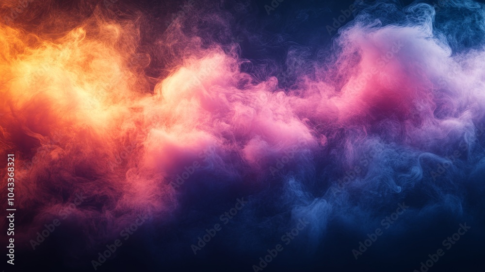 In this abstract gradient background, pink and blue neon light streaks are adorned with white dots. In this abstract gradient background, pink and blue neon light streaks are adorned with white dots.