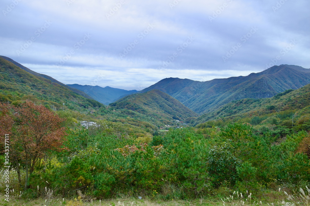 View of South from Baenae Pass in Autumn View of South from Baenae Pass in Autumn