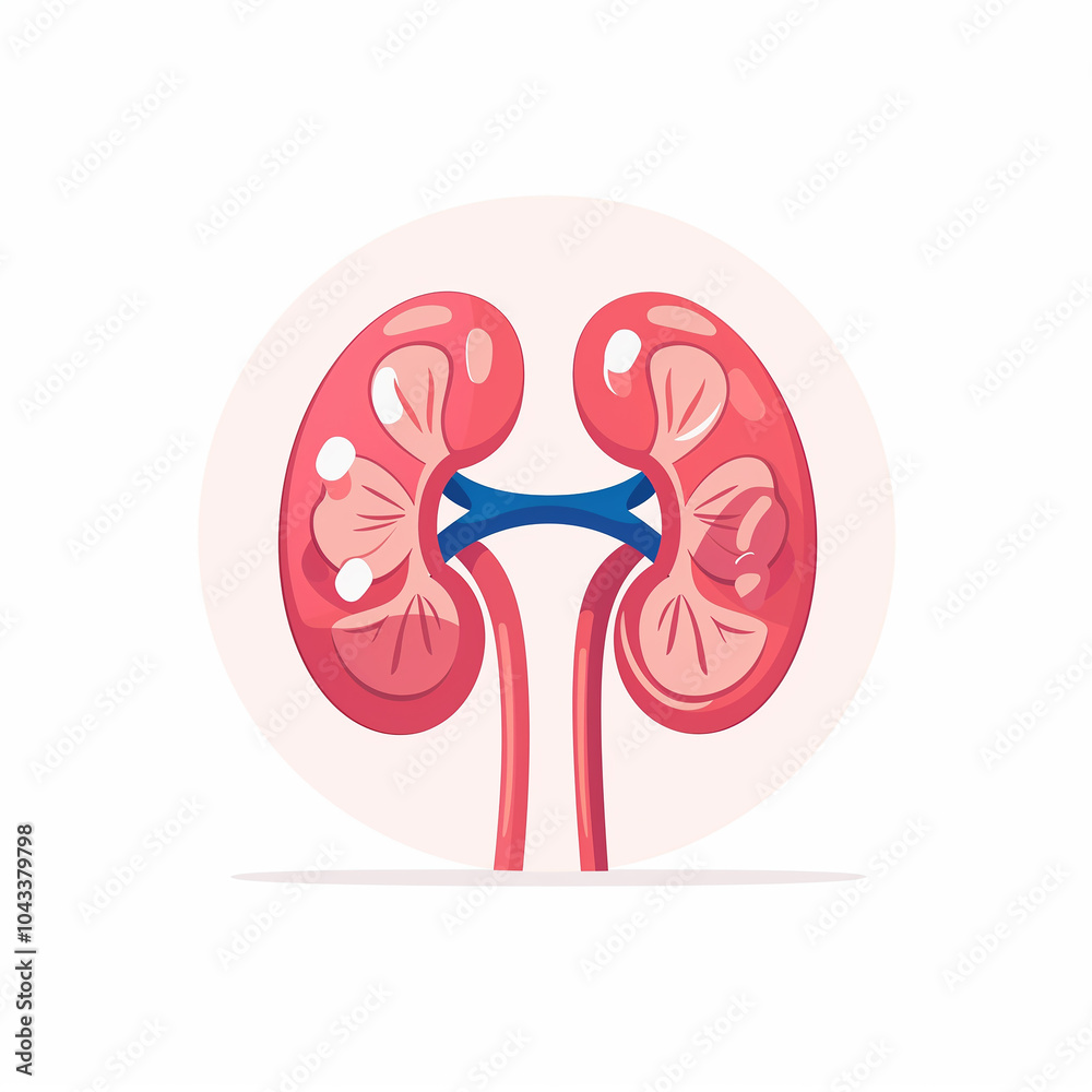 Human kidneys illustration, world kidney day, kidney awareness concept Human kidneys illustration, world kidney day, kidney awareness concept