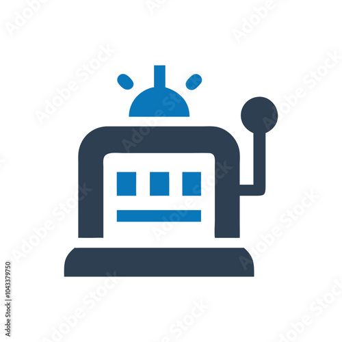 Slot Machine Icon on white background