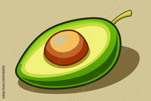 Delicious juice making fruit avocado vector art illustration