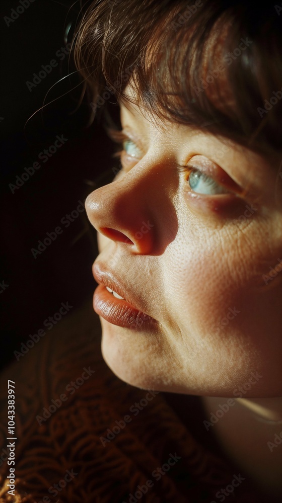 portrait of girl with trisomy portrait of girl with trisomy