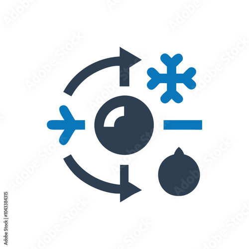 Climate Control Icon on white background