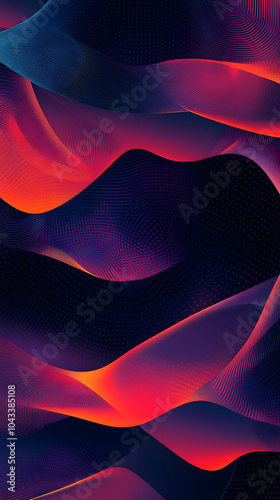 Abstract floral swirl pattern in red and purple with seamless texture and decorative elements