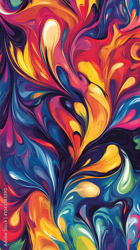 Abstract floral swirl pattern in red and purple with seamless texture and decorative elements Abstract floral swirl pattern in red and purple with seamless texture and decorative elements