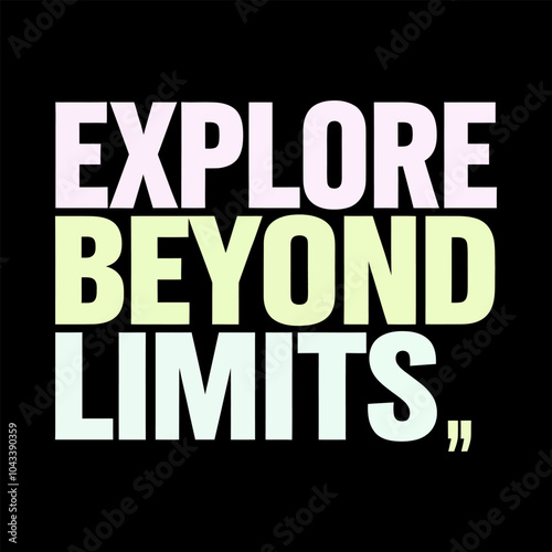 Discover the Unknown with This Unique Travel Typography Quote Design for Adventure Seekers