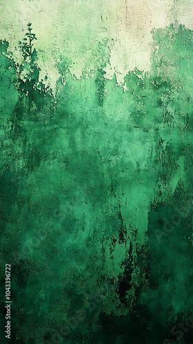 Abstract wall green cracked textured natural background raw artistic wallpaper