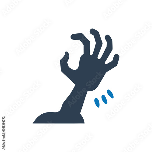 Zombie Undead Icon on white background