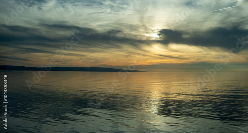 Stunning sunset on the coast of Prince Edward Island, Canada
