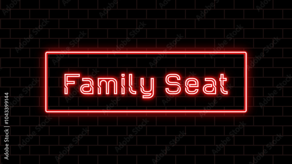 Family Seat のネオン文字 Family Seat のネオン文字