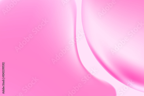 Fluid pink lip balm texture, abstract flowing organic bubble gum blob form. Aesthetic background with copy space. Fluid smooth fluids like gel, collagen, serum texture. Beauty presentation, banner
