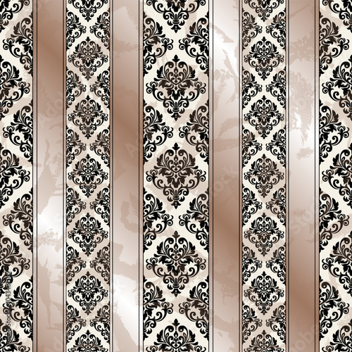 Seamless vector background. Vintage ornamental template with pattern. Islam, turkish, Indian, Arabic. Vector illustration