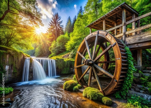 Mountain Spring Mill: Rustic charm powered by nature. photo