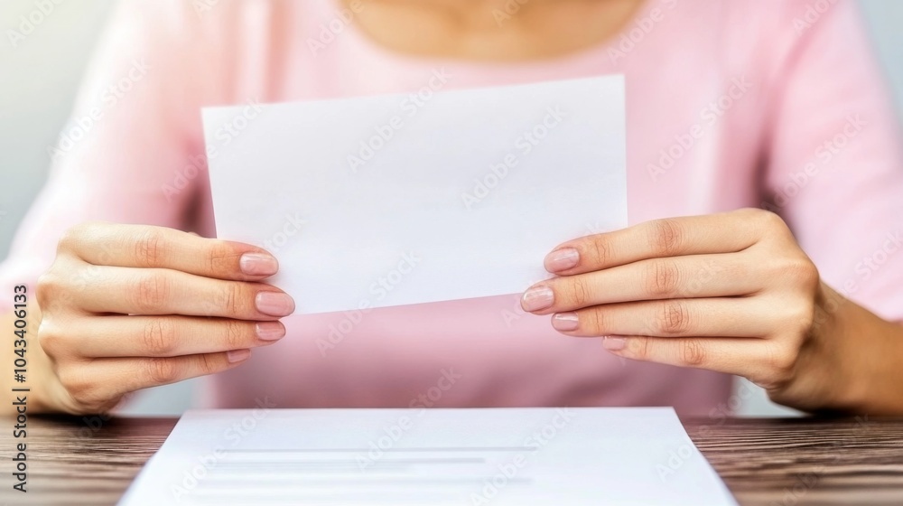 A Person Sitting at a Wooden Desk, Holding a Letter with a Concerned Expression, Highlighting the Emotional Response to Receiving Correspondence. A Person Sitting at a Wooden Desk, Holding a Letter with a Concerned Expression, Highlighting the Emotional Response to Receiving Correspondence.
