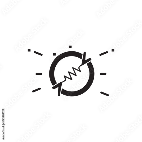 Direct and alternating current dc and ac symbol vector image
