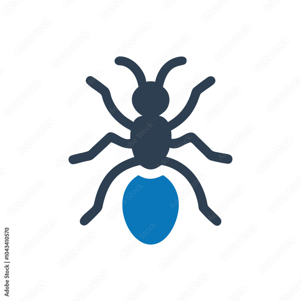 Ant Insect Pest Icon on white background Ant Insect Pest Icon on white background