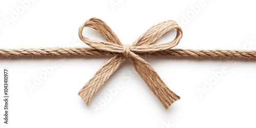 Wallpaper Mural A single string of twine with a bow on a white background Torontodigital.ca