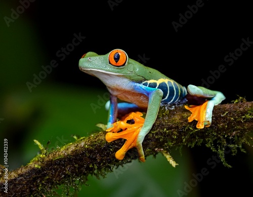 Agalychnis callidryas, known as the red-eyed tree frog, is an arboreal hylid native to Neotropical  photo