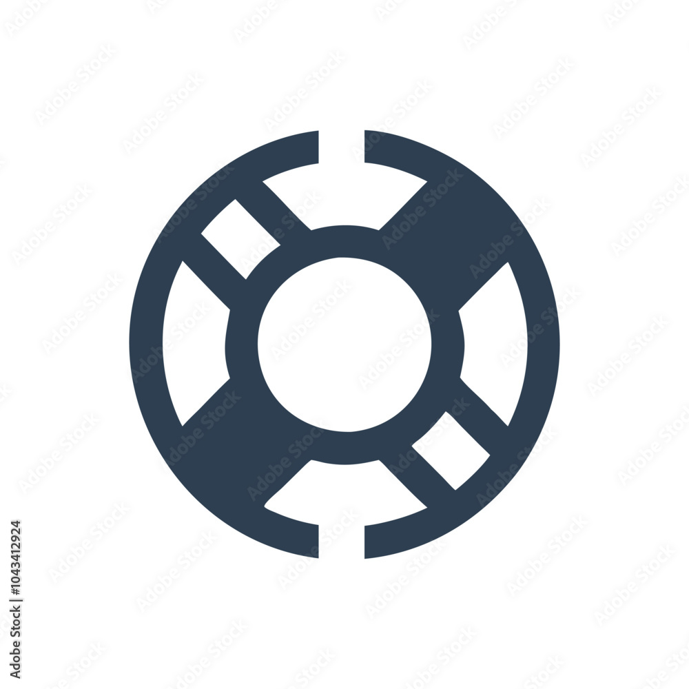 Vector Life Preserver Icon on white background Vector Life Preserver Icon on white background