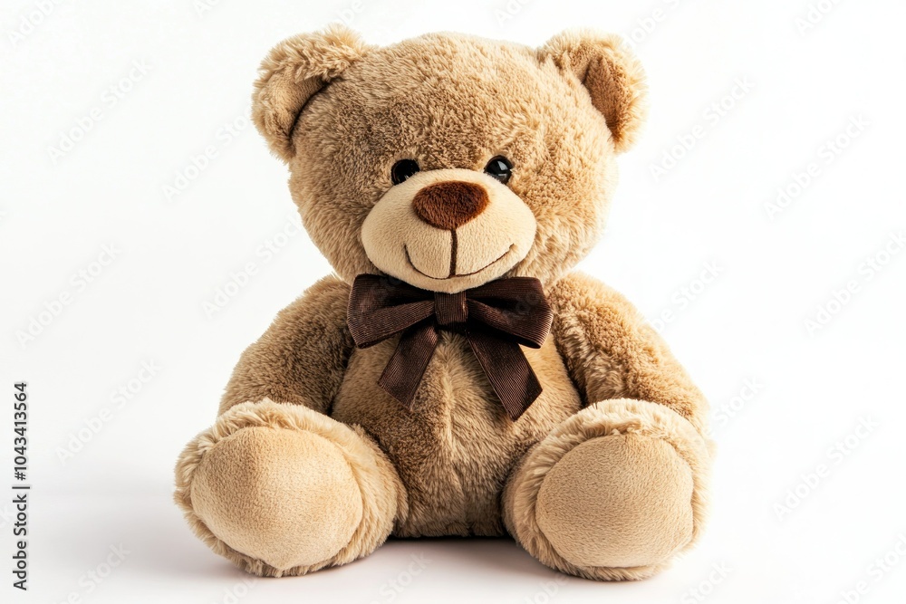 Obraz premium Cute and Soft Teddy Bear with Bow Tie