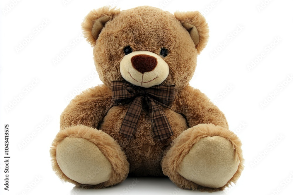 Cute Brown Teddy Bear with Bow Tie Cute Brown Teddy Bear with Bow Tie