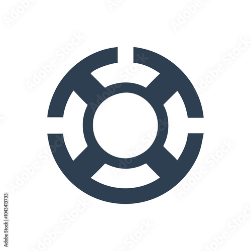 Life Preserver Help Vector Icon on white background