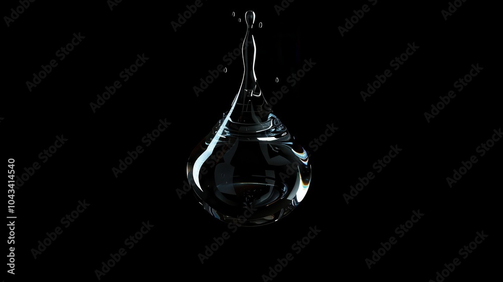 Water Drop Suspended in Mid Air Water Drop Suspended in Mid Air