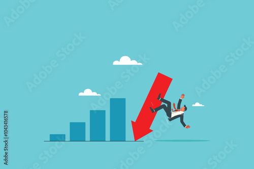 Entrepreneurs Plunge from a Steep Red Graph in a Sudden Downturn