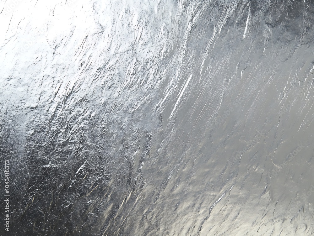 Fototapeta premium Brushed metal background with subtle horizontal texture and gradient light reflection in a smooth industrial surface design