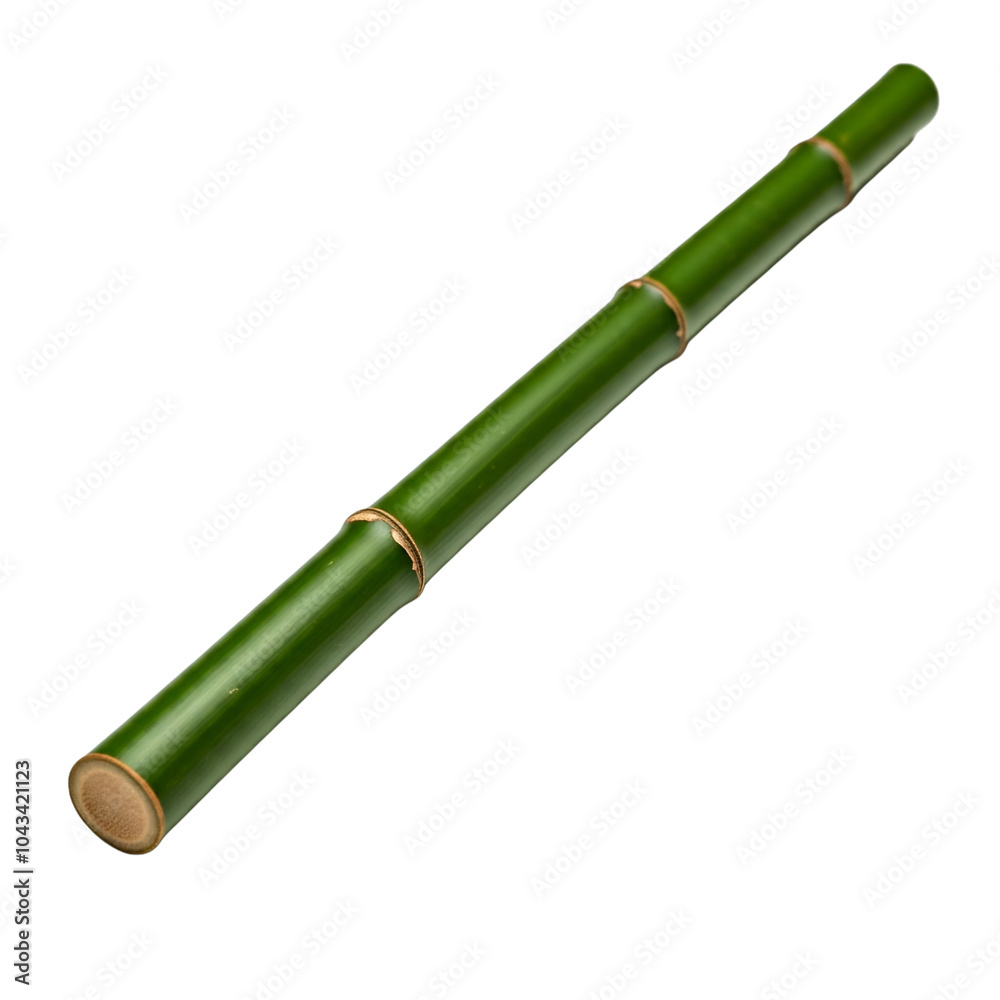 Fototapeta premium green bamboo stick isolated on white background